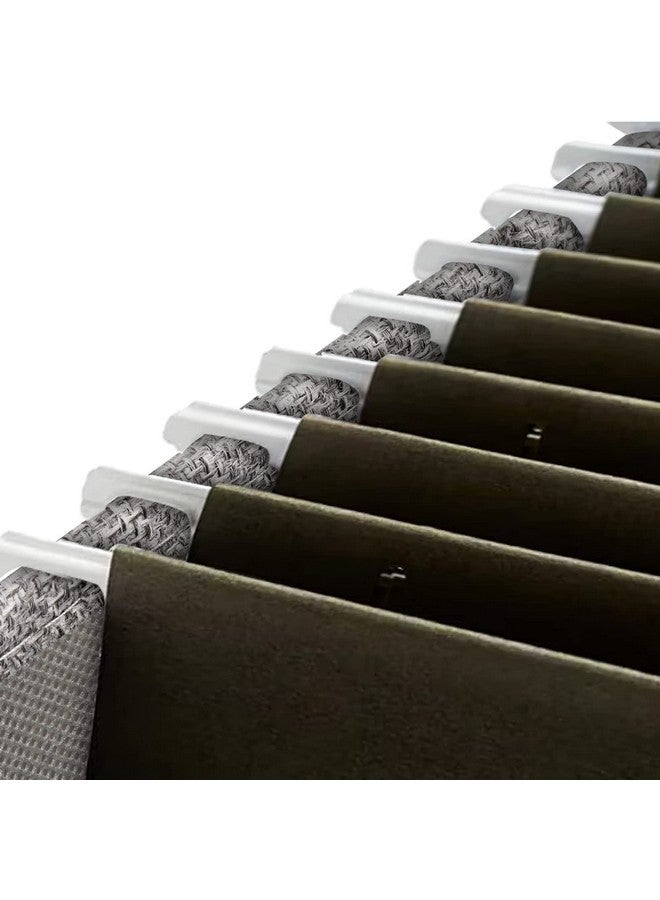 هيدوم مجموعة مكونة من صندوقين منظمين للملفات، خزانات لحفظ الملفات من الكتان قابلة للطي، تخزين ملفات من الكتان المزخرف، مجلدات ملفات معلقة مع أغطية ولوحة MDF متينة، مساحة تخزين مجلد الملفات - Image 3