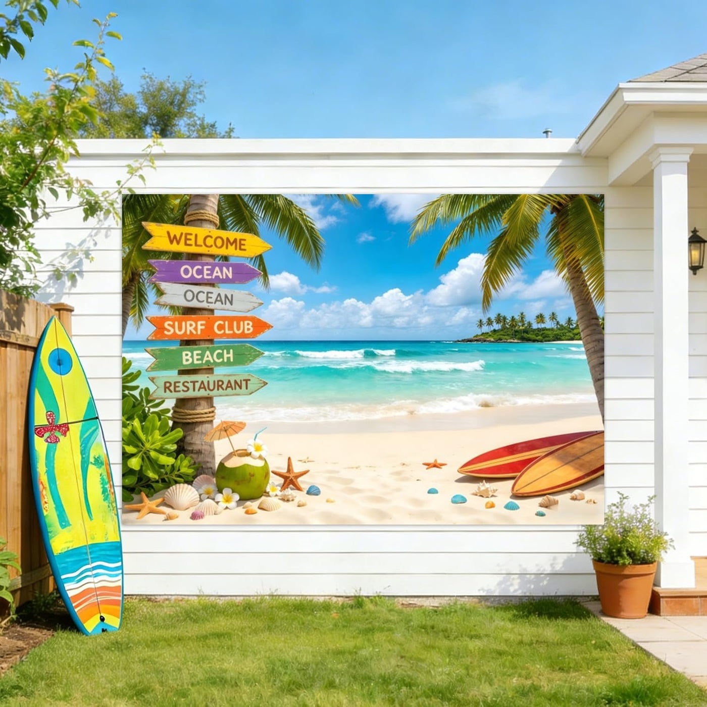 أي آر إس جرافيكس ARS Graphics Summer Hawaiian Beach Backdrop