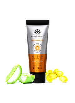 The Man Company Oilfree Sunscreen Gel Spf 50 Pa+++ For Men 50Gm | Infused With Aloe Vera Tomato Extract & Vitamin E | Uv A/B Protection | No White Cast & Quick Absorption | For Oily Skin  - Image 1