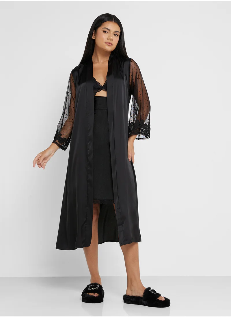 ايلا Sheer Sleeve Robe