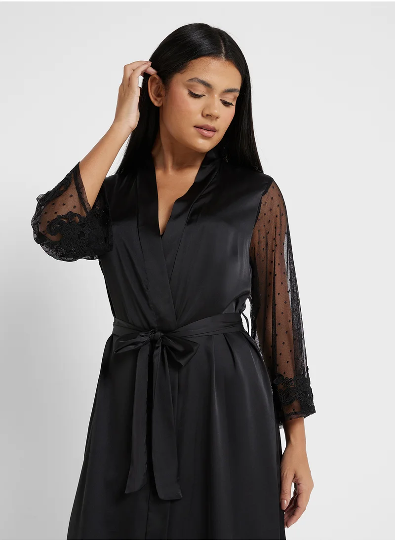 ايلا Sheer Sleeve Robe