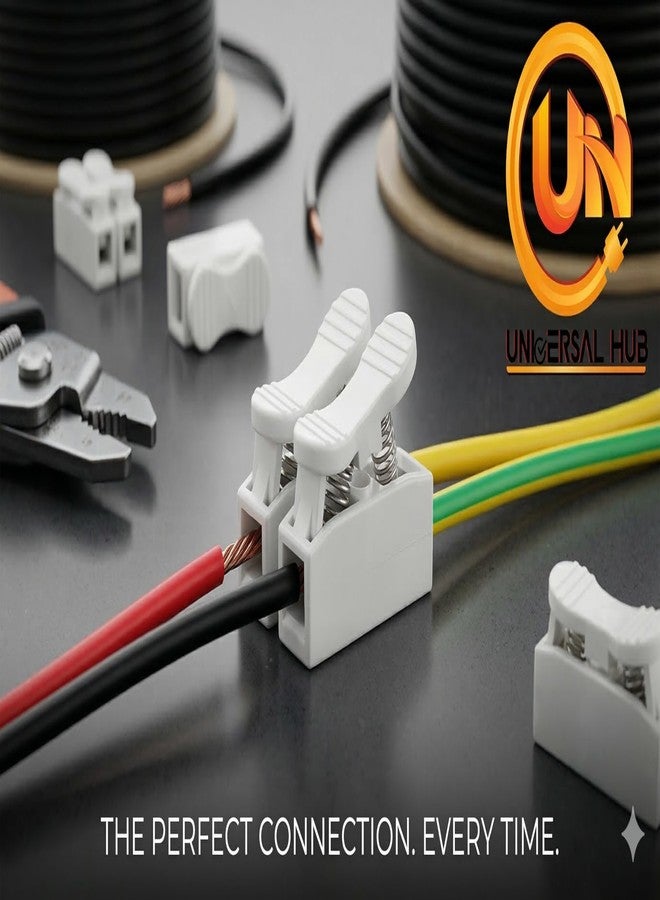 Universal Hub 25 Pcs Cable Connector Clamp Spring Connector Terminal Block FOR Wire LED Strip Light Wire Connecting Pack of 25- CH2 - Image 2