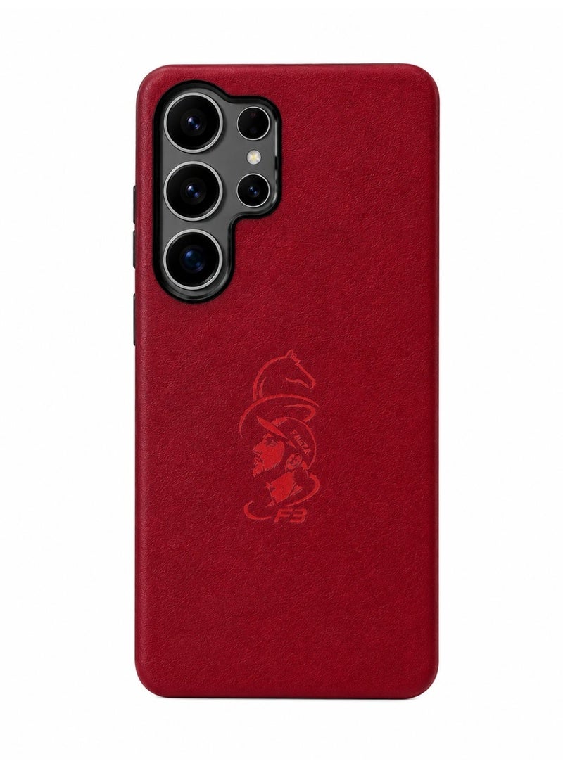 Samsung S26 Ultra Leather Texture Case – Red - Image 2