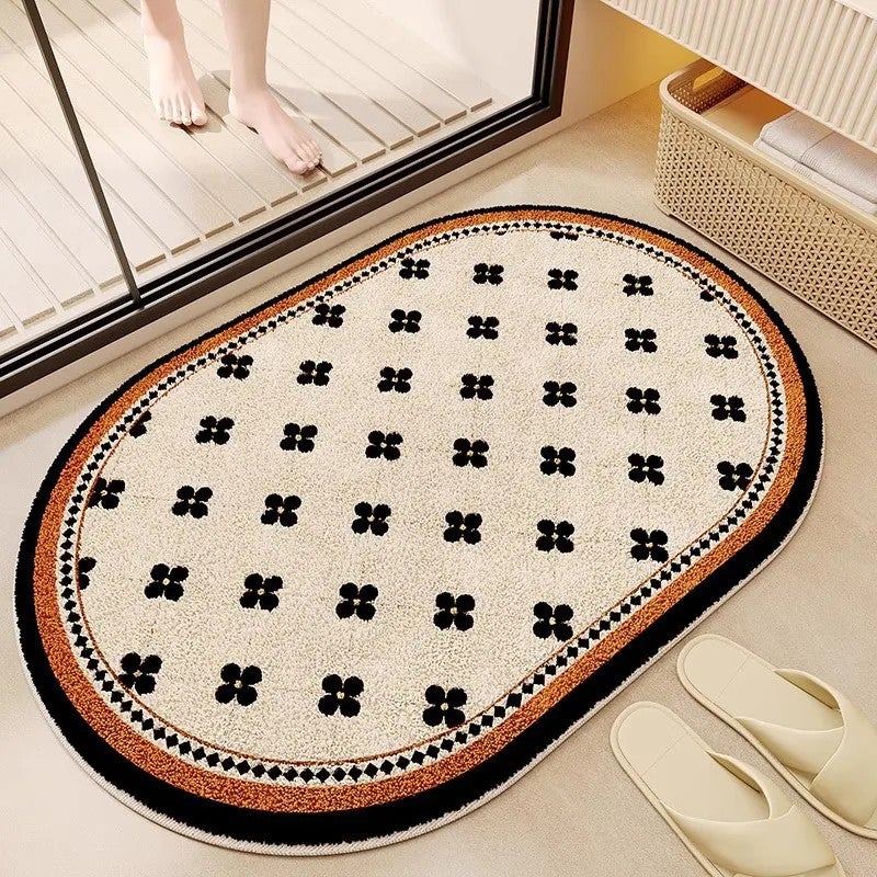 Y&D Cute Cartoon Bath Mat Non-Slip Soft Bathroom Rug - Colorful Modern Absorbent Toilet Door Rug, Dirt Resistant, Home Decor Bath Mats - Image 1