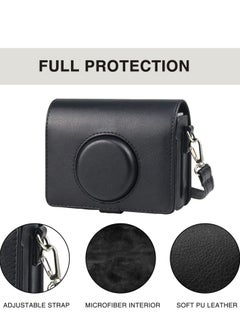 Y&D Case for Fuji Mini EVO ,Camera Compatible Camera with Adjustable Shoulder Strap in Black Lychee Texture Horizontal Style  - Image 5