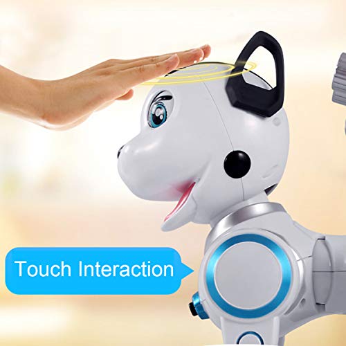 fisca Remote Control Robotic Dog RC Interactive Intelligent Walking Dancing Programmable Robot Puppy Toy Electronic Pets with Light and Sound for Kids Age 6, 7, 8, 9, 10 and Up Years Old - Image 3