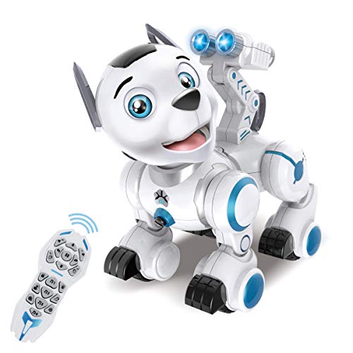 fisca Remote Control Robotic Dog RC Interactive Intelligent Walking Dancing Programmable Robot Puppy Toy Electronic Pets with Light and Sound for Kids Age 6, 7, 8, 9, 10 and Up Years Old - Image 1