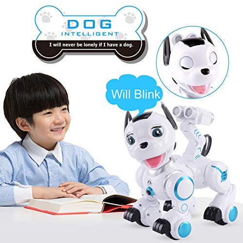 fisca Remote Control Robotic Dog RC Interactive Intelligent Walking Dancing Programmable Robot Puppy Toy Electronic Pets with Light and Sound for Kids Age 6, 7, 8, 9, 10 and Up Years Old - Image 5