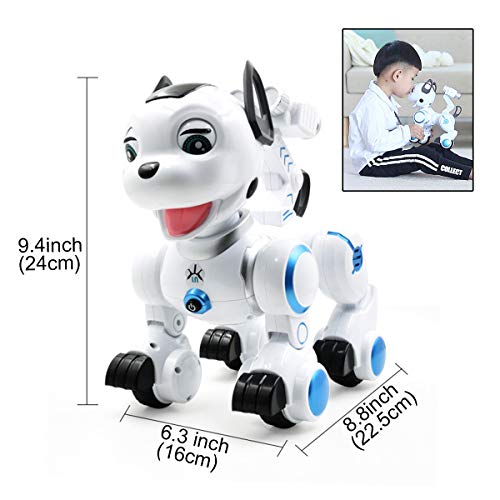 fisca Remote Control Robotic Dog RC Interactive Intelligent Walking Dancing Programmable Robot Puppy Toy Electronic Pets with Light and Sound for Kids Age 6, 7, 8, 9, 10 and Up Years Old - Image 4