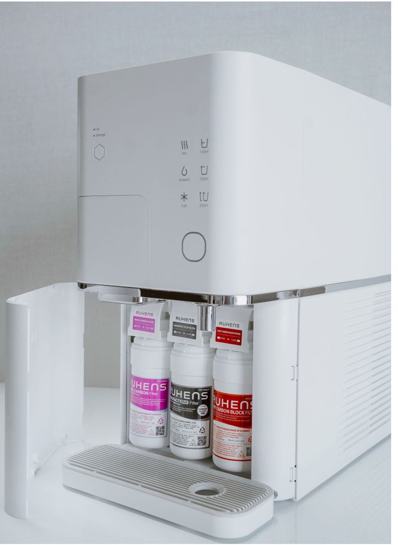 RUHENS New 2 in 1 Water Purifier And Ice Maker | 480 Ice Cubes Per Day | 5-step filtration system | Hot & Cold Water Dispenser Ice Maker Combo For Home & Office | UV Care | Child Lock For Safety…  - Image 3