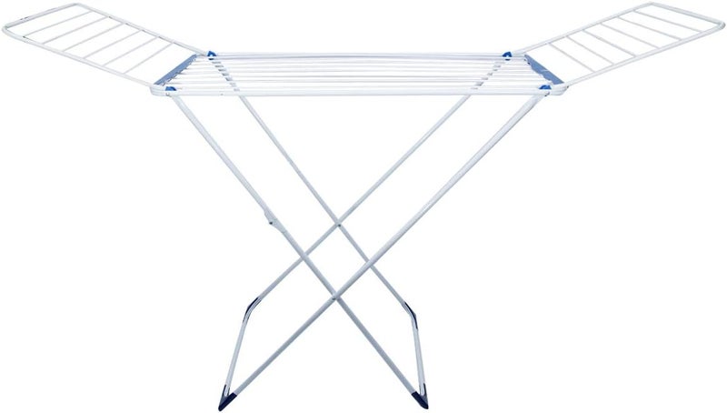 Imperial Metal Clothes Drying Rack, White/blue - 180 X 55 X 100cm - Image 1
