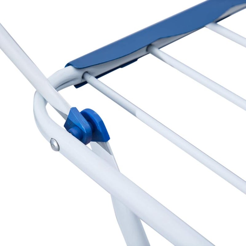 Imperial Metal Clothes Drying Rack, White/blue - 180 X 55 X 100cm - Image 4