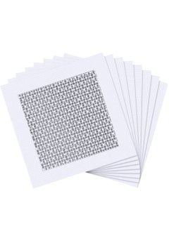 Excefore Fiberglass Wall Repair Patch Kit, 8 PCS Drywall Plaster Screen Patch for Covering Cracks Holes Blemishes on Vinyl Siding Fence, Aluminum Self Adhesive Patches for Drywall Plasterboard (White)  - Image 1
