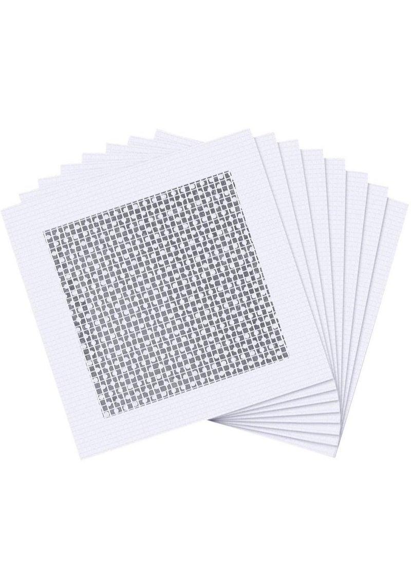 Excefore Fiberglass Wall Repair Patch Kit, 8 PCS Drywall Plaster Screen Patch for Covering Cracks Holes Blemishes on Vinyl Siding Fence, Aluminum Self Adhesive Patches for Drywall Plasterboard (White)  - Image 1