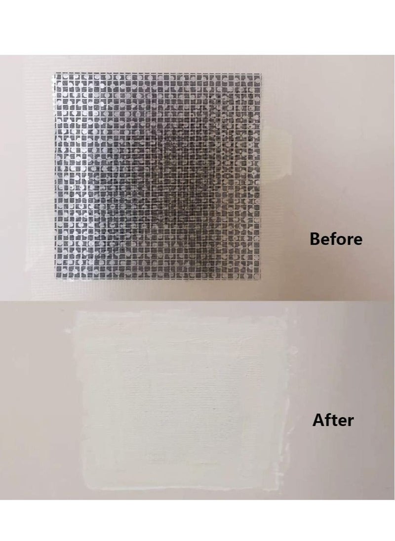 Excefore Fiberglass Wall Repair Patch Kit, 8 PCS Drywall Plaster Screen Patch for Covering Cracks Holes Blemishes on Vinyl Siding Fence, Aluminum Self Adhesive Patches for Drywall Plasterboard (White)  - Image 3