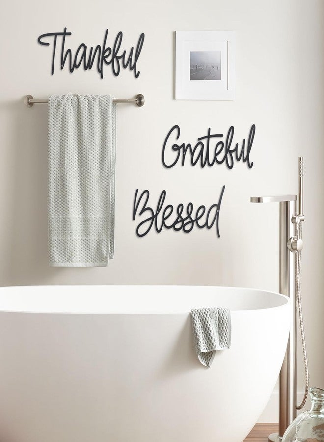 OYEFLY Metal Wall Art Decor,Thankful Grateful Blessed Wall Deco (style 1) - Image 4