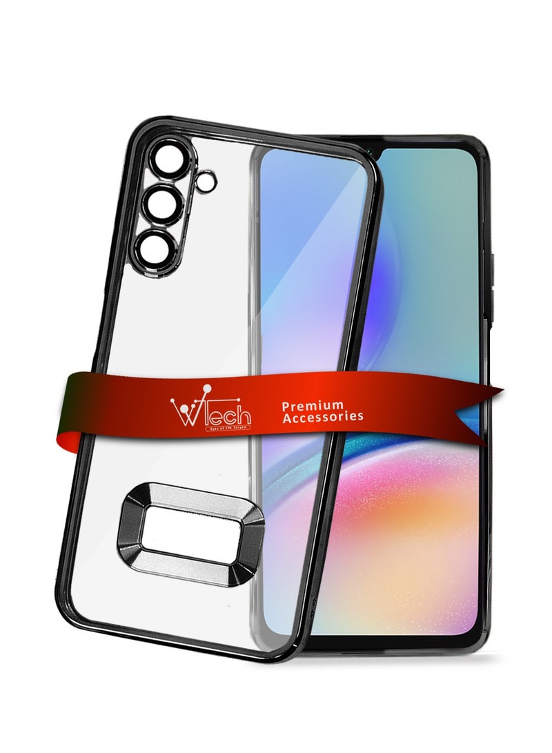 Wtech Shockproof Luxury Plating Hybrid PC Case Cover For Samsung Galaxy A05s 4G 2023 Black - Image 1