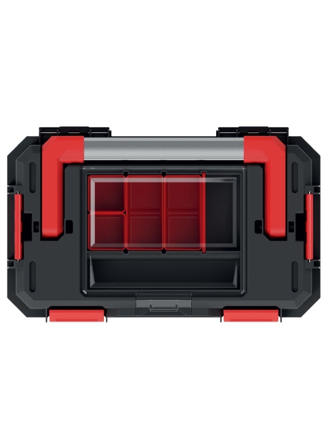 Kistenberg S Block Alu Log 45 Multi Compartment Heavy Duty Tool Box Black and Red 26.4 x 28 x 45 cm - Image 5