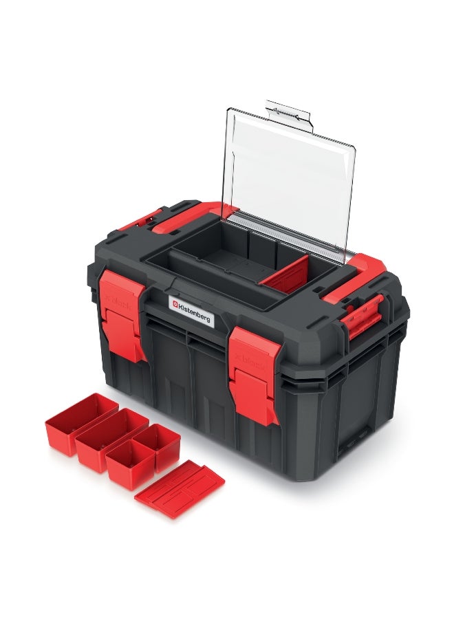 Kistenberg S Block Alu Log 45 Multi Compartment Heavy Duty Tool Box Black and Red 26.4 x 28 x 45 cm - Image 4