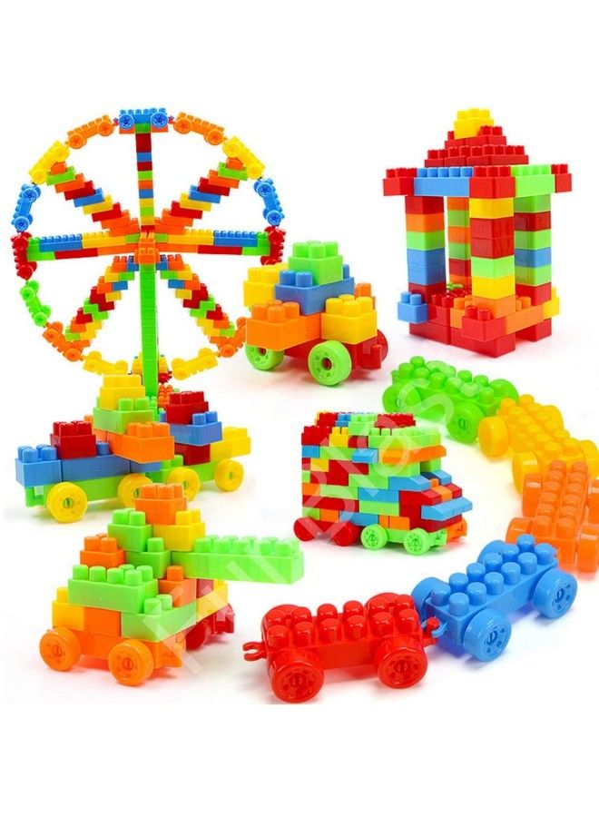 FunBlast Building Blocks Toy Diy Plastic Building Blocks For Kids Kids Puzzle Games For Kidsdiy Toys For Children Educational & Learning Toy For Kids Girls & Boys(250+ Blocks With Wheels) - Image 1