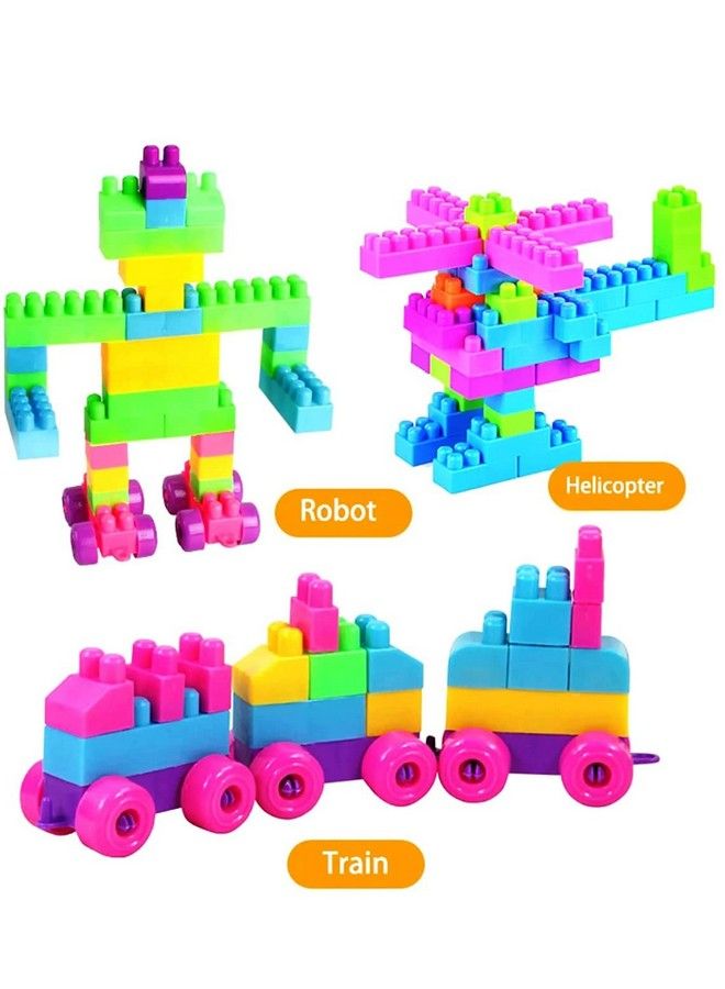 FunBlast Building Blocks Toy Diy Plastic Building Blocks For Kids Kids Puzzle Games For Kidsdiy Toys For Children Educational & Learning Toy For Kids Girls & Boys(250+ Blocks With Wheels) - Image 3