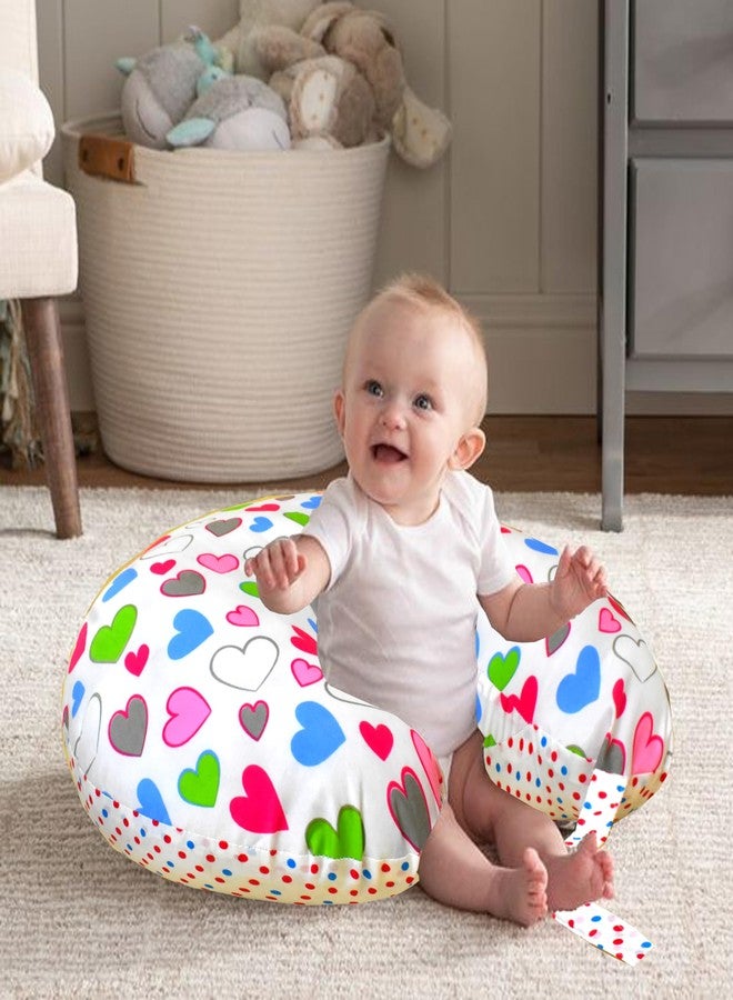 VParents Multipurpose Baby Feeding Nursing Cum Maternity Pillow for New Born Cotton, Recommended for Maternity, Nursing, Medical Daisy (Pink) 110249 - Image 2