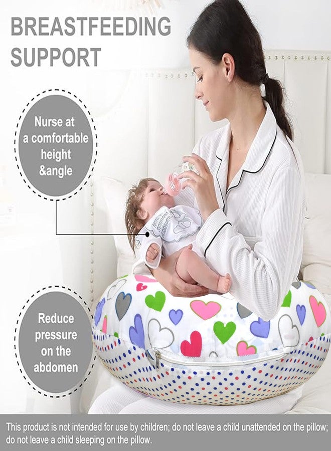 VParents Multipurpose Baby Feeding Nursing Cum Maternity Pillow for New Born Cotton, Recommended for Maternity, Nursing, Medical Daisy (Pink) 110249 - Image 4