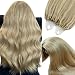 YoungSee Micro Loop Hair Extensions Real Human Hair Blonde Bead Hair Extensions Human Hair Highlight Blonde and Ash Blond Micro Hair Extension 22In Soft Hair Extension for Photo Shoots 50s 57g - Image 2