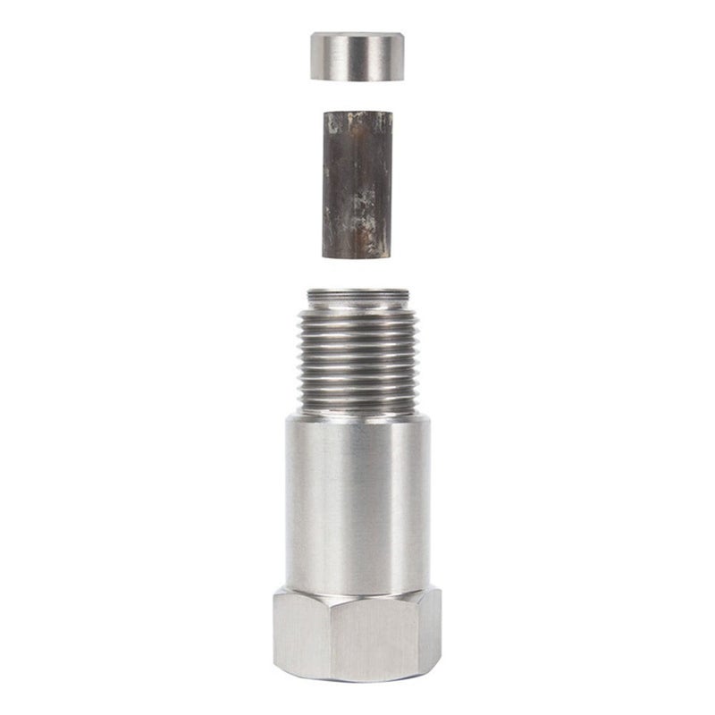 مفرق مقياس الأوكسجين (O2 Sensor Spacer): 2 قطع من فلتر الفولاذ المعدني الفضي لقلب حذف إشارة المحرك (CEL Eliminator) - مناسب عالميًا بالقياس M18X1.50 لأنظمة محركات السيارات - Image 5