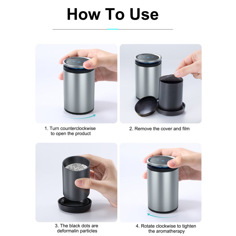 Car Solid Balm Aroma Diffuser Ion Generator Air Freshener Car Perfume Smart Car Aromatherapy USB Rechargeable for Car Home Use - Image 3