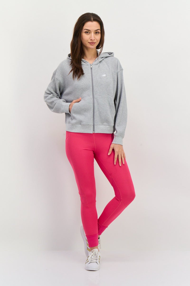 New Balance Women Sportswear Fit Long Sleeve Outdoor Hoodies, Grey - Image 4