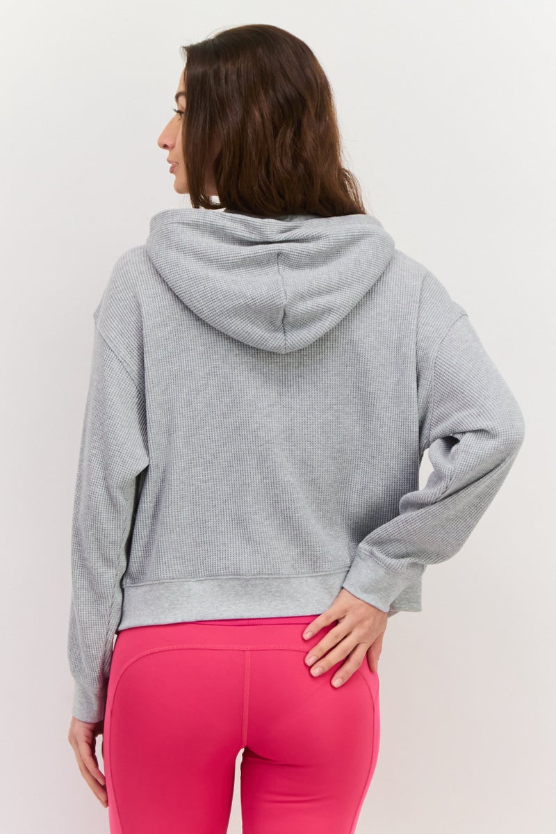 New Balance Women Sportswear Fit Long Sleeve Outdoor Hoodies, Grey - Image 2