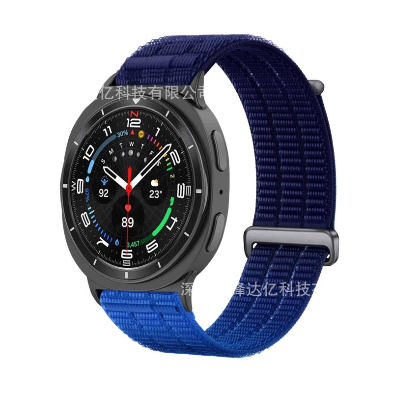 Adjustable Loop Strap Smartwatch Band Compatible with Samsung Galaxy Watch 8 with Fit Replacement Strap in Nylon Green - Image 5