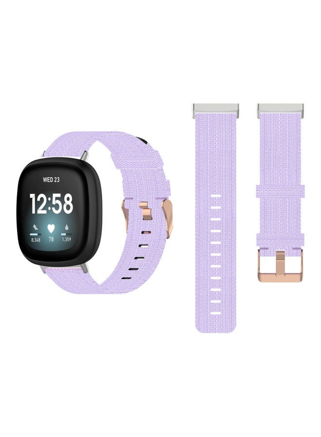 بيرفيي سوار بديل معدني لساعة فيتبيت فيرسا 3/ سينس ارجواني فاتح - Image 1