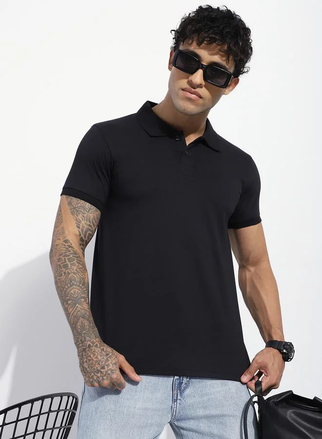 Dillinger Men Regular Fit Short Sleeve Solid Polo