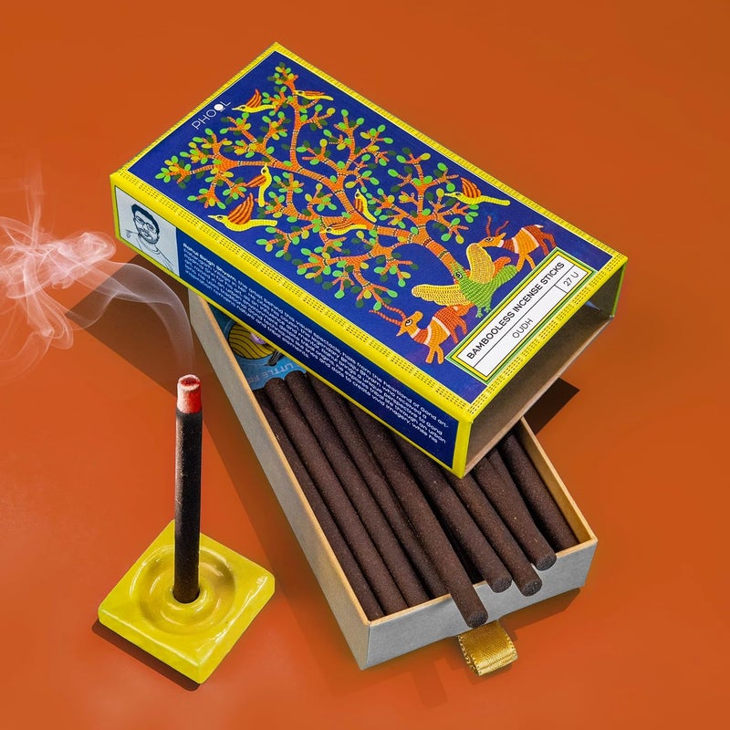 PHOOL LUXURY INCENSE Phool Bambooless Incense Sticks Oudh Dhoop Sticks for Pooja Special Char Dham Yatra Pack Dhoop Holder Inside Charcoal Free Oudh Agarbatti Burn Time 60 Mins Surprise Gift Inside - Image 5