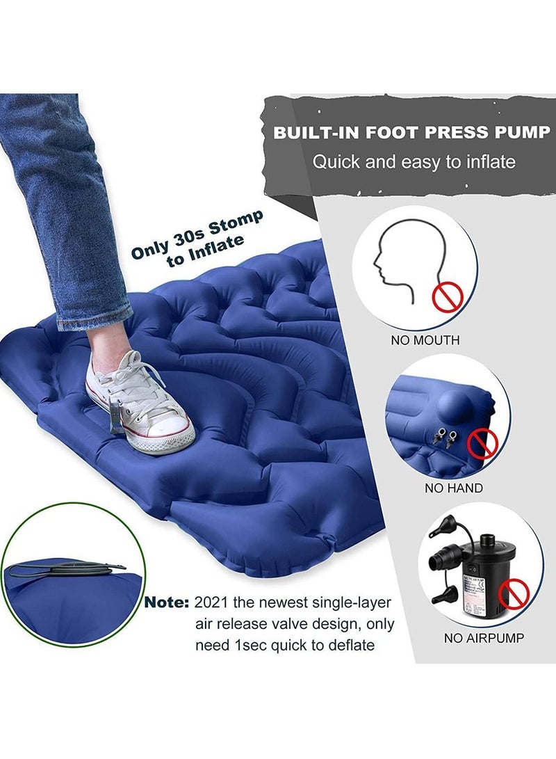 Arabest Camping Sleeping Pad, Extra Thickness 3.9 Inch Inflatable Sleeping Mat with Pillow Built-in Pump, Compact Ultralight Waterproof Camping Air Mattress for Backpacking, Hiking, Tent - Image 3