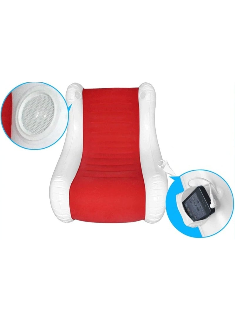 Inflatable Beanbag Rocking Chair with Built-In Bluetooth Speaker – Comfortable Round Sofa for Adults & Kids, Indoor/Outdoor Use, Pump Included - Image 2