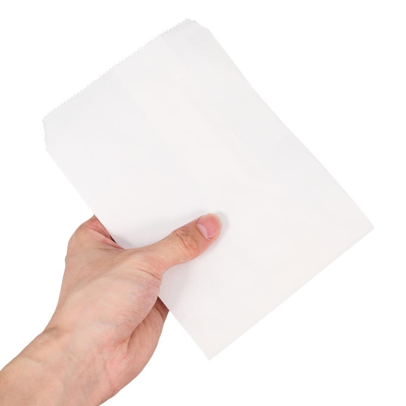 100pcs Biodegradable Grease Resistant Oil Proof Paper Bags 13x18cm for Snack Takeout Hot Dogs - Image 5