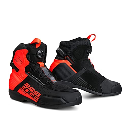SHIMA أحذية موتوسيكل للرجال SHIMA Edge Vented - أحذية ركوب الشارع القابلة للتنفس، مع نظام إغلاق ATOP، دعم للكاحل، نعل مضاد للانزلاق، وسادة تروس (أحمر، 11.5) - Image 1