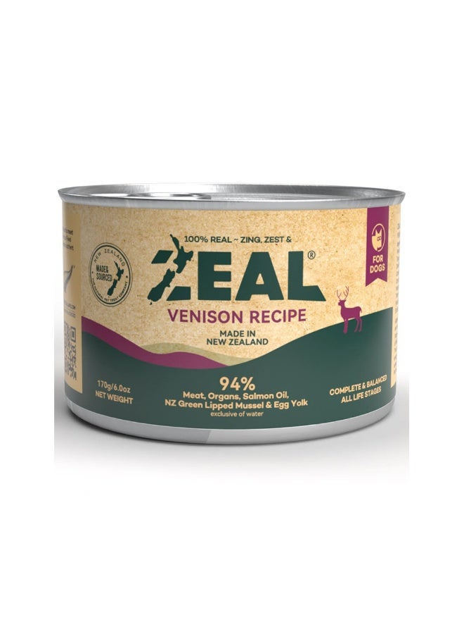 zeal Zeal Grain Free Venison Recipe Canned Dog Food - 170 g
