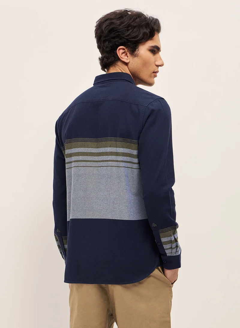 ذا بير هاوس Men's Cotton Shirt | Casual & Formal Long Sleeve Slim Fit | Classic Button-Down, Office & Everyday Wear, Comfortable & Breathable Fabric