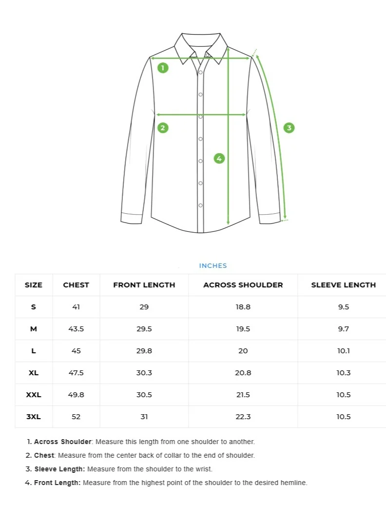THE BEAR HOUSE Men's Cotton Shirt | Casual & Formal Long Sleeve Slim Fit | Classic Button-Down, Office & Everyday Wear, Comfortable & Breathable Fabric
