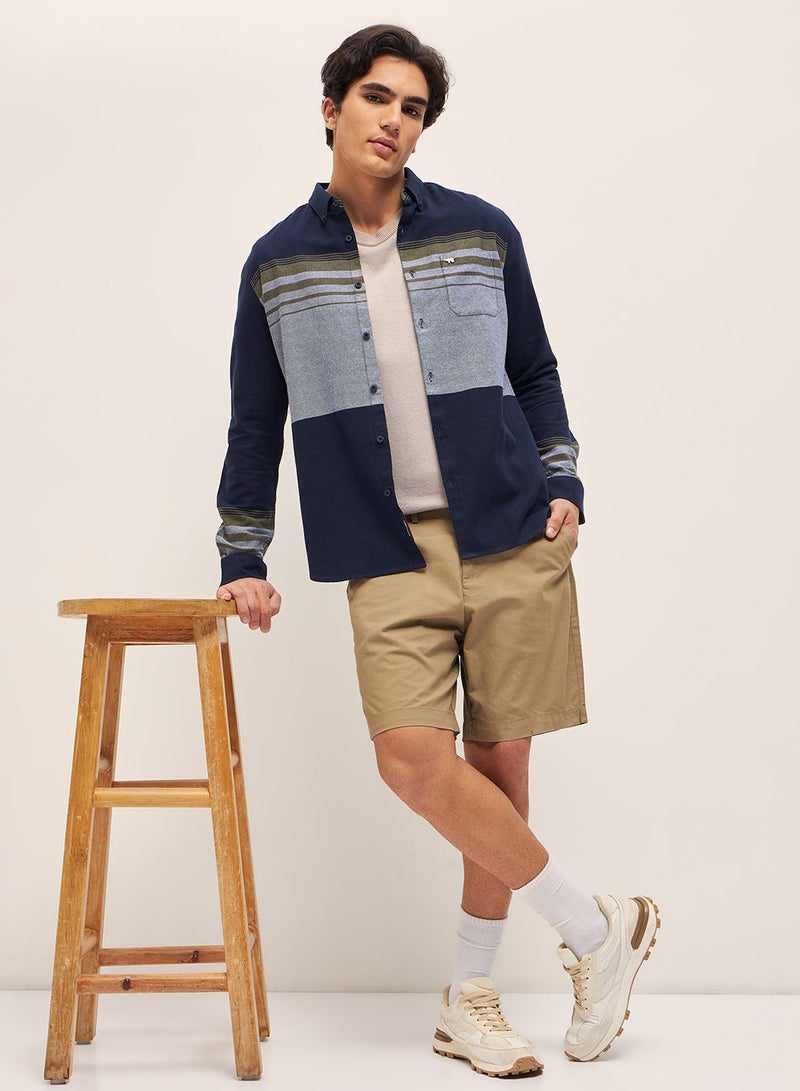 THE BEAR HOUSE Men's Cotton Shirt | Casual & Formal Long Sleeve Slim Fit | Classic Button-Down, Office & Everyday Wear, Comfortable & Breathable Fabric - Image 4