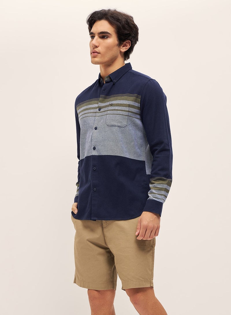 THE BEAR HOUSE Men's Cotton Shirt | Casual & Formal Long Sleeve Slim Fit | Classic Button-Down, Office & Everyday Wear, Comfortable & Breathable Fabric - Image 5