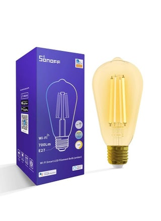 مصباح LED بفتيلة بتقنية واي فاي ذكية من سونوف- قاعدة اي 27 ‏7 واط -700 لومن-15000 ساعة-دافئ وبارد-تحكم صوتي-توفير الطاقة-جهاز تحكم عن بعد-متوافق مع اليكسا ومساعد جوجل وسمارت ثينجز-كهرمان - pzsku/ZB484EB623A3F02B1E4BAZ/45/1746607647/38a0b3e4-3fa5-45cb-9ea2-6b7470bb4f5c