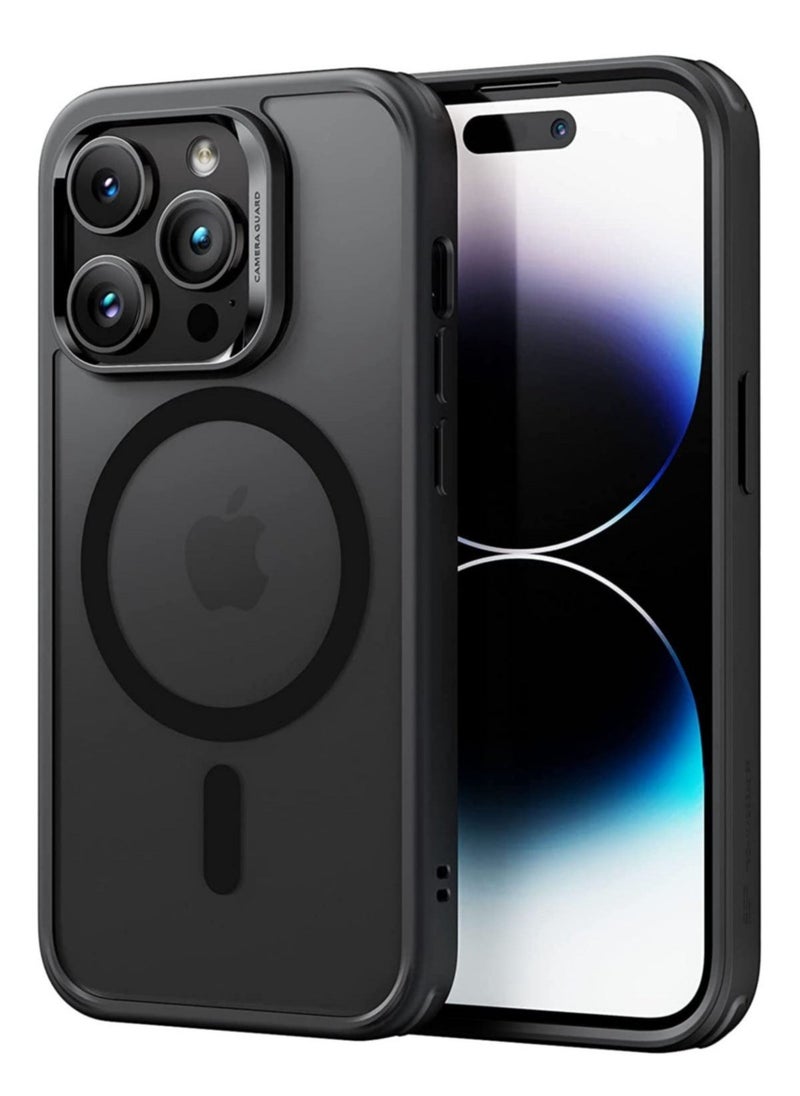Raxoom iPhone 14 Pro Max Case, MagSafe Phone Case Supports Magnetic Wireless Charging, Shockproof Military-Grade Protection, Scratch-Resistant Back, Classic Hybrid Cover for iPhone 14 Pro Max, Black - Image 1