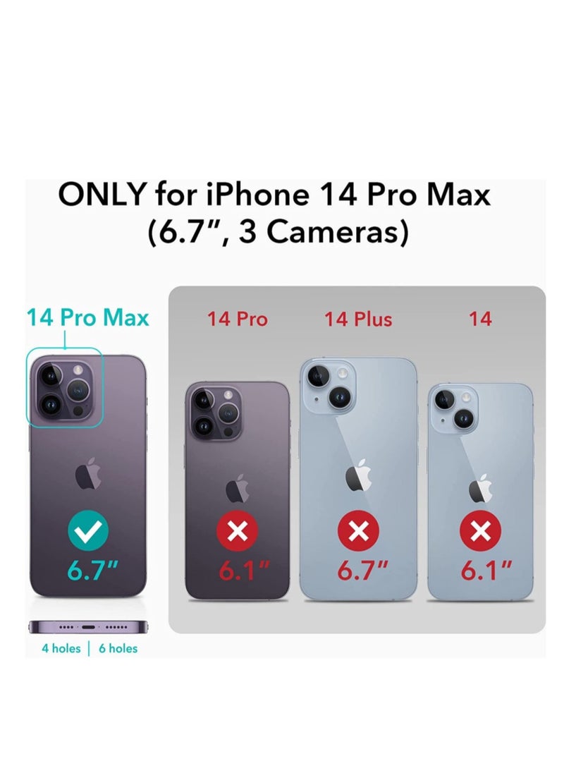 Raxoom iPhone 14 Pro Max Case, MagSafe Phone Case Supports Magnetic Wireless Charging, Shockproof Military-Grade Protection, Scratch-Resistant Back, Classic Hybrid Cover for iPhone 14 Pro Max, Black - Image 2