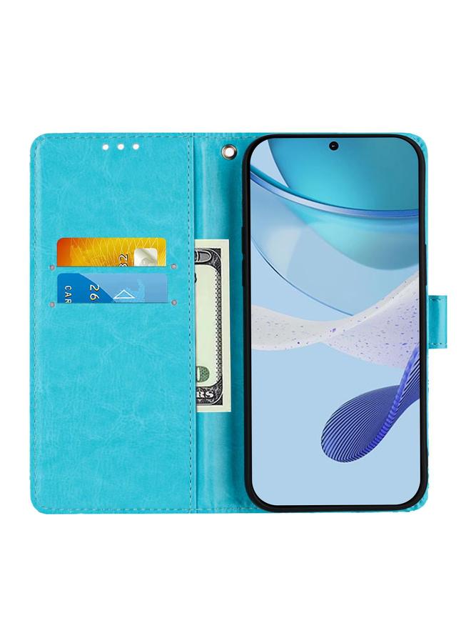 S-TOP Case For HTC U24 Pro Colored Drawing Pattern Plain Weave Leather Phone Case - Image 3