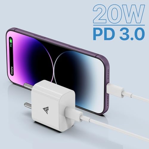 DR VAKU® 20W Charger Adapter Lightning Cable Combo (MFi-Certified) Compatible with 14/14Plus/14Pro/14 Pro max/iPhone 13/13 Pro/13 Pro max 12/12 Pro/11/X/Xr- White - Image 2